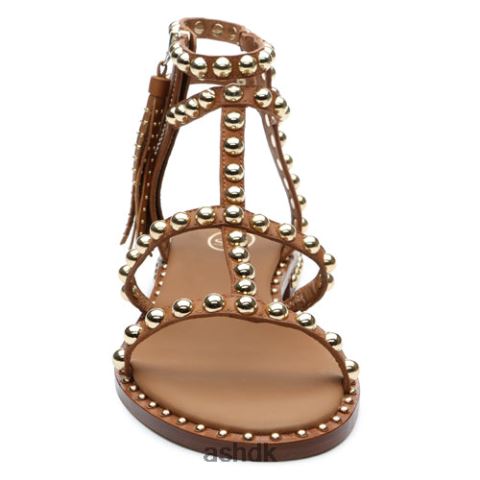 flad sandal med kraftige kvaster ny kanel Kvinder 2R26T68 ASH sandaler