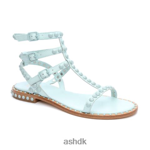 spil en flad sandal med tonal besat disty blue/disty blue Kvinder 2R26T59 ASH sandaler