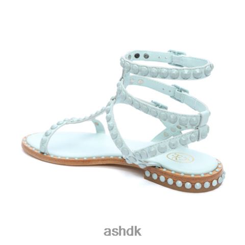 spil en flad sandal med tonal besat disty blue/disty blue Kvinder 2R26T59 ASH sandaler