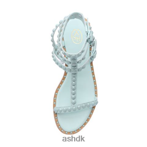 spil en flad sandal med tonal besat disty blue/disty blue Kvinder 2R26T59 ASH sandaler