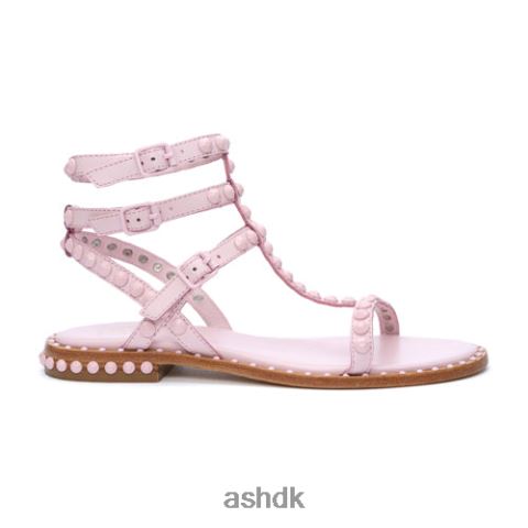 spil en flad sandal med tonal besat krystal rose Kvinder 2R26T58 ASH sandaler