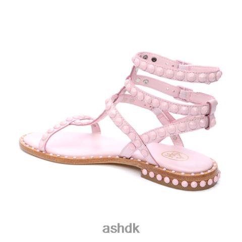 spil en flad sandal med tonal besat krystal rose Kvinder 2R26T58 ASH sandaler