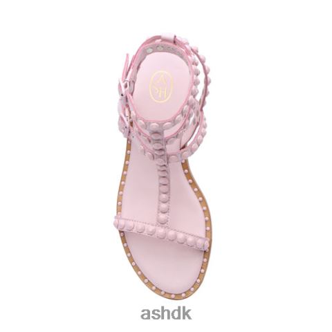 spil en flad sandal med tonal besat krystal rose Kvinder 2R26T58 ASH sandaler