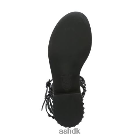 spil en flad sandal med tonal besat sort Kvinder 2R26T57 ASH sandaler
