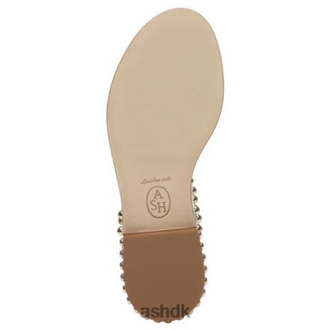 spil metallisk flad sandal med nitter lys guld Kvinder 2R26T52 ASH sandaler