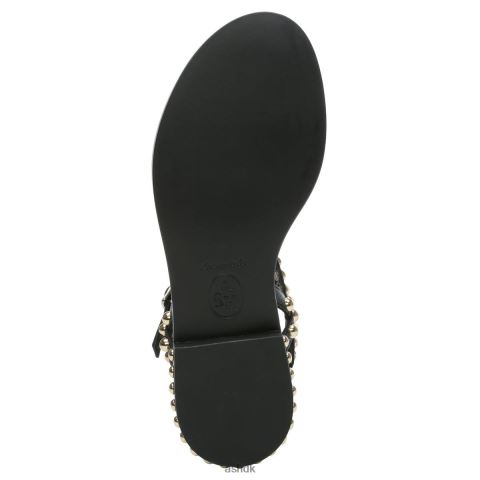 spille flad sandal med nitter sort guld Kvinder 2R26T55 ASH sandaler
