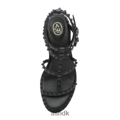 jen bis selvbesat blokhæl sandal sort Kvinder 2R26T70 ASH sandaler