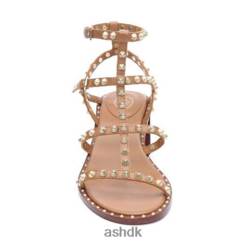 jen sandal med blokhæl med nitter ny kanel Kvinder 2R26T37 ASH sandaler
