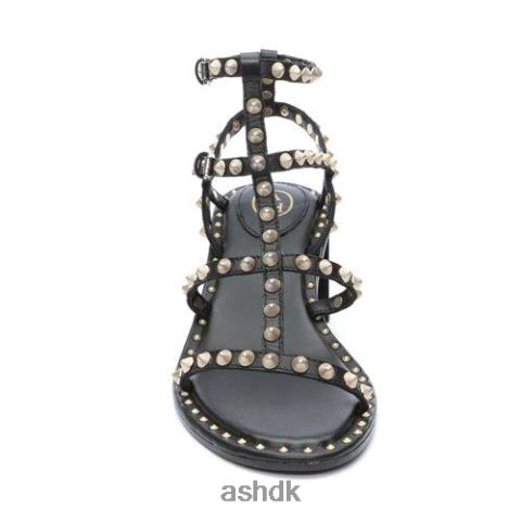 jen sandal med blokhæl med nitter sort Kvinder 2R26T36 ASH sandaler