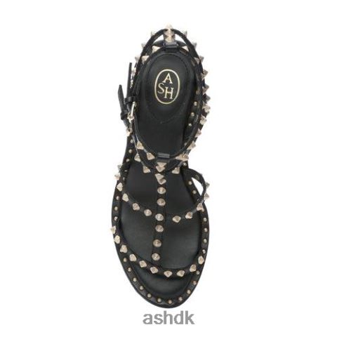 jen sandal med blokhæl med nitter sort Kvinder 2R26T36 ASH sandaler