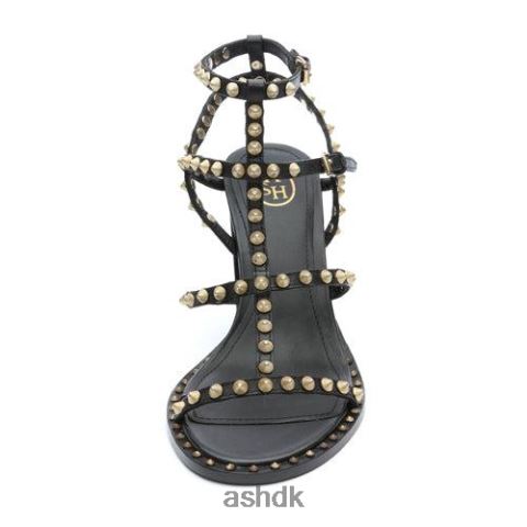 kenya sandal med høj hæl med nitter sort Kvinder 2R26T44 ASH sandaler