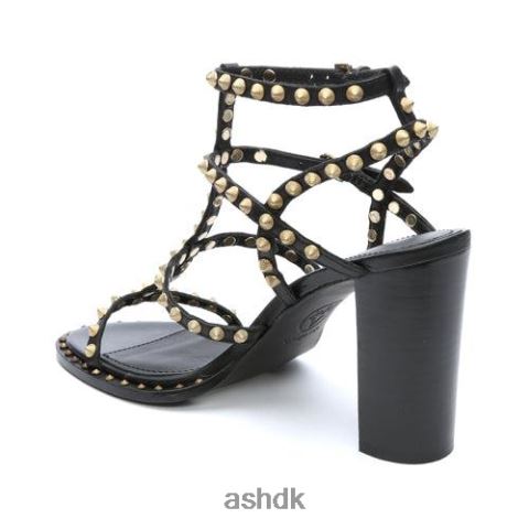 kenya sandal med høj hæl med nitter sort Kvinder 2R26T44 ASH sandaler