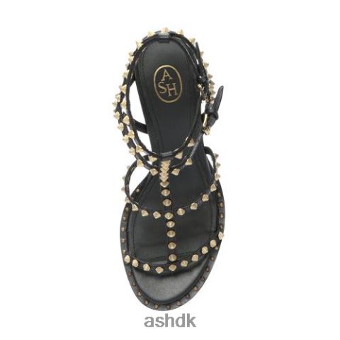 kenya sandal med høj hæl med nitter sort Kvinder 2R26T44 ASH sandaler