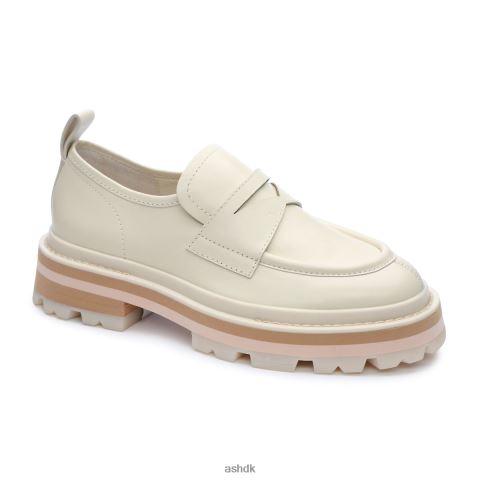 genial bis platform penny loafer talkum/sort Kvinder 2R26T1 ASH loafers