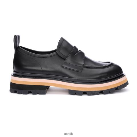 genial bis platform penny loafer talkum/sort Kvinder 2R26T1 ASH loafers