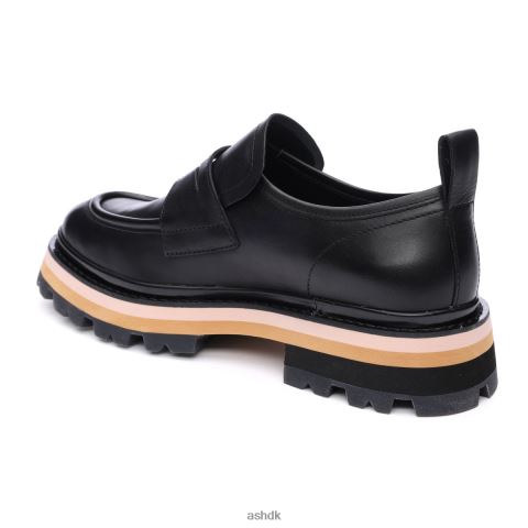 genial bis platform penny loafer talkum/sort Kvinder 2R26T1 ASH loafers