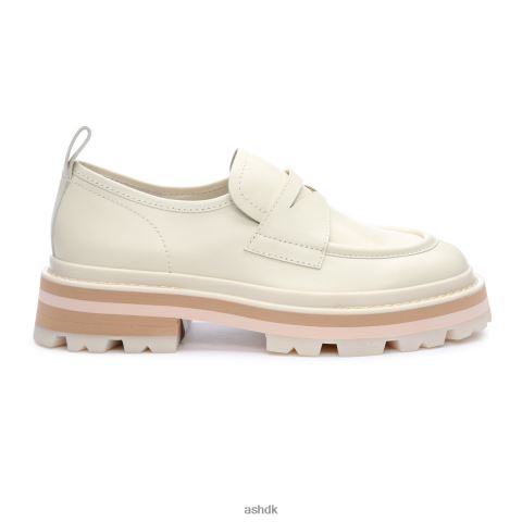 genial bis platform penny loafer talkum/sort Kvinder 2R26T1 ASH loafers