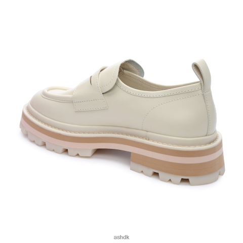 genial bis platform penny loafer talkum/sort Kvinder 2R26T1 ASH loafers