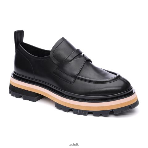 genial bis platform penny loafer talkum/sort Kvinder 2R26T1 ASH loafers