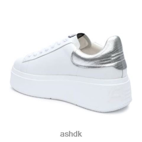 moby metallic platform sneaker hvid/sølv Kvinder 2R26T24 ASH sneakers