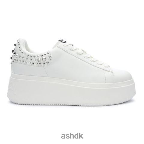 moby studs sneaker med platformsnitter hvid/sølv Kvinder 2R26T2 ASH sneakers