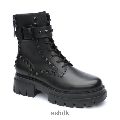 lucas studs nitter combat boot sort Kvinder 2R26T88 ASH støvler