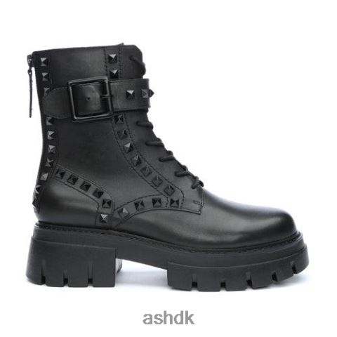 lucas studs nitter combat boot sort Kvinder 2R26T88 ASH støvler